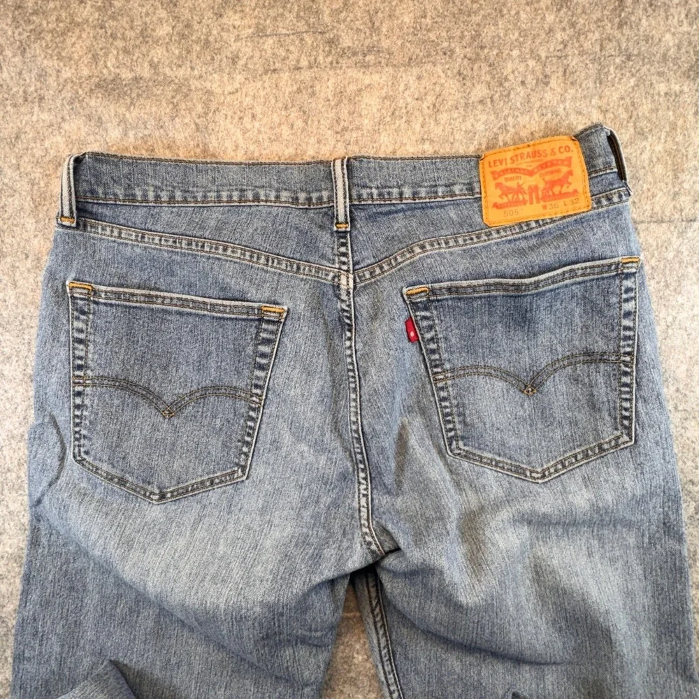 Levi Strauss 505 Mens Jeans W36 L32‎ Straight Fit Blue Denim Pants